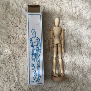 Wooden Art Male Mannequin Figure 12”